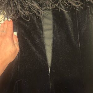 Night Way Collections Black Dress with Feather Detail